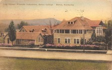 Berea Kentucky~Fireside Industries~Log House~1929 Handcolored Postcard picture