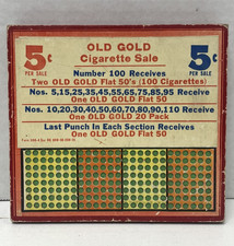 Vintage Old Gold Cigarette Sale 5¢ Punchboard Trade Stimulator  picture