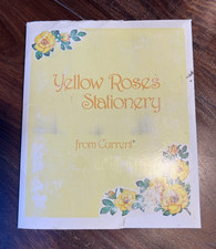 Vintage Current Yellow Rose's Stationery Folder 10 Envelopes 23 Sheets picture