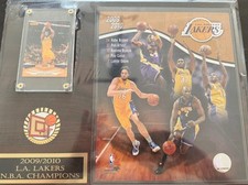 2009-2010 Los Angeles Lakers NBA Champions Plaque (with Lamar Odom card) picture