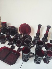 Vintage 1876 Avon Cape Cod Ruby Red Dinnerware Replacements SOLD BY THE PIECE picture