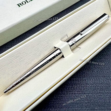 ROLEX Silver Scribe Pen Platinum Cut Limited Edition Luxury Collectible Rare picture