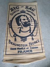 RARE 1960s - 1970s ZIG ZAG Man - Rolling Papers Bamboo Tapestry 63
