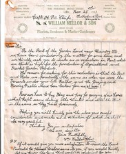 1931 Letter Capt HPO Sleigh Border Regiment WWI POW British Army Leek picture