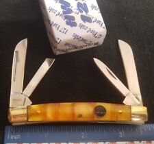 HWY 127 Yard Sale Tennessee Congress Knife, Orange Pearloid Handles, 49018 picture