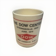 Vintage Dow Chemical Company Ceramic Pen Holder Strongsville Ohio 1975 Bow Tie picture