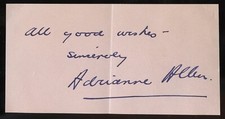 Adrianne Allen d1993 signed autograph 2x5 Cut English Actress Pride & Prejudice picture