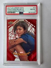 2017 UD Marvel Spider-Man Homecoming Red /199 Zandaya as MJ PSA 8 picture