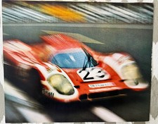 Original 1971 Porsche Dealer Calendar Display Print Race Car #23 16.75x13.5 picture