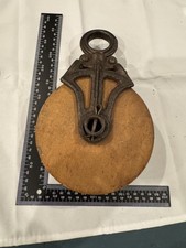 Vintage Antique  Cast Iron Pulley - Signed 855A - 5 1/2 Inch Wheel picture
