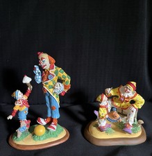 2  Vintage Danbury Mint Barnums Classic Clowns [Mirror Image & Cheer Up] picture