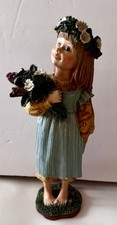 Vintage 1970s Candy Design Norway Carl Larsson Girl with Flowers Figurine picture