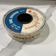 Vintage Johnson & Johnson Adhesive Tape Metal Container picture