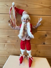 RAZ Imports 19” Posable Elf Ticking Red Stripe Read Description (12) picture
