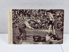 Antique 1915 Jack Johnson vs Jess Willard Knockout Boxing Postcard picture