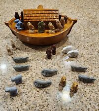 Wade England Porcelain Noahs Ark & 13 pairs of Figurines Vintage w/ Noah & Wife picture