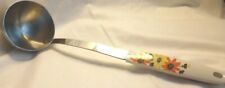 Vintage EKCO Country Garden Stainless Soup Sauce Ladle USA Orange Yellow Flowers picture