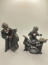 Vintage Enesco Parastone All That Jazz Drummer Guitar Figurines 1990 picture