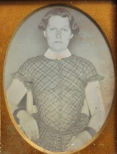 Pretty Young Lady with Great Posture in Full Case (1/9 Plate Daguerreotype) picture