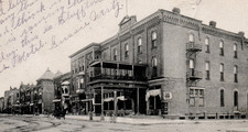 1907 Bliss Hotel Bluffton Indiana Chas C Deam Germany Horse Postcard picture