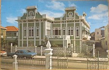 Vintage Aruba Postcard - Oranjestad Dutch Architecture Street View 1970s picture