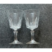 Cristal D'Arques Versailles Lead Crystal Wine Glasses (Set of 2) France 6.5in picture