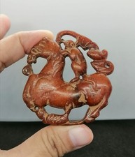 Old Wonderful Carved Jade Stone Rare Unique Pendant picture