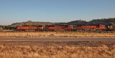 Photo:Park City Montana 2022 BNSF Diesel Freight Train Three Locomotives picture