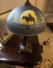 Reverse Painted Cowboy Lamp picture