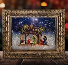 The San Francisco Music Box Company Musical Lighted Nativty Scene Frame picture