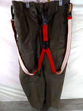 VTG West Germany Military Trousers Serios, Wool, Suspenders, Button Close 30X28 picture