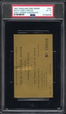 1963 Texas Welcome Dinner- Gold Ticket PSA 4 JFK Assassination picture
