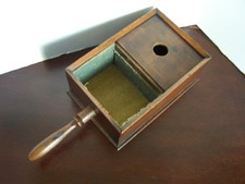 Antique Walnut Ballot Box Marble Black Ball Fraternal Wood Vote Slide Top. picture