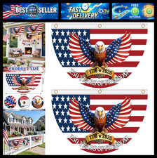 2PCS 250th Anniversary USA Bunting Flag 4x2 FT 1776-2026th Birthday American Fan picture