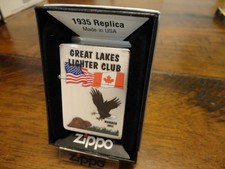 GLLC GREAT LAKES LIGHTER CLUB 2011 MEMBER ZIPPO LIGHTER 1935 REPLICA MINT picture