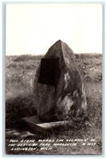 c1930's Pere Marquette Death Stone Ludington Michigan MI RPPC Photo Postcard picture