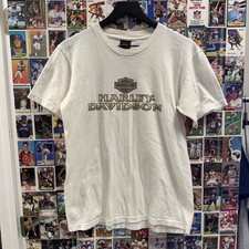 Size Medium - Vintage 1998 Harley Davidson Appleton Tee White picture