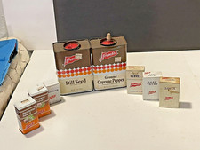 MIXED Lot of 8 Vintage French’s Spice Tins AND SPICE BOXES SOME PRE ZIP CODE picture