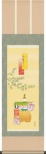 Hanging Scroll Standing Hina by Keizan Ito made in Japan Mid Size 44 x 164 cm  picture
