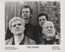 British Punk Band THE STAINS B&W 8x10 Publicity PHOTO picture