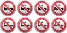 1.5in x 1.5in No Smoking Stickers Car Truck Vehicle Bumper Decal picture