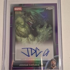 Topps 2026 Chrome Marvel Hulk Blood Hunt #1 Auto AA-JCA 22/75 picture