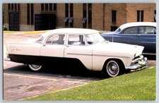 1956 PLYMOUTH SAVOY SEDAN Poscard antique cars picture