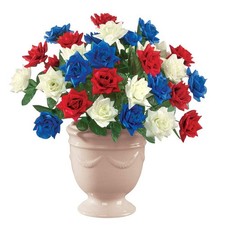 Collections Etc Patriotic Americana Artificial Maintenance-Free Bouquet Bush - S picture