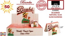 Authentic Bambu CLASSIC Regular (Small) Rolling Paper 33 Leaves 50 Booklet Spain picture