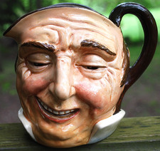 Vtg ROYAL DOULTON Toby Character Jug FARMER JOHN England LARGE INSIDE HANDLE 6.5 picture