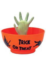 Animated Witch Hand Candy Bowl - Halloween Decor, Spooky Treat Holder, Trick or picture