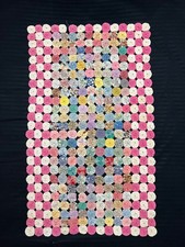 #901 Vintage Handmade  1930's Yo - Yo Table Topper  24