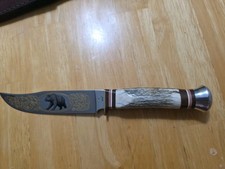 NIB Genuine ZWILLING J.A.HENCKELS HK-501-Bear Hunting Knife Stag - Germany picture