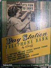 RARE KAROFF PAY STATION TELEPHONE BANK WITH ORIGINAL BOX picture